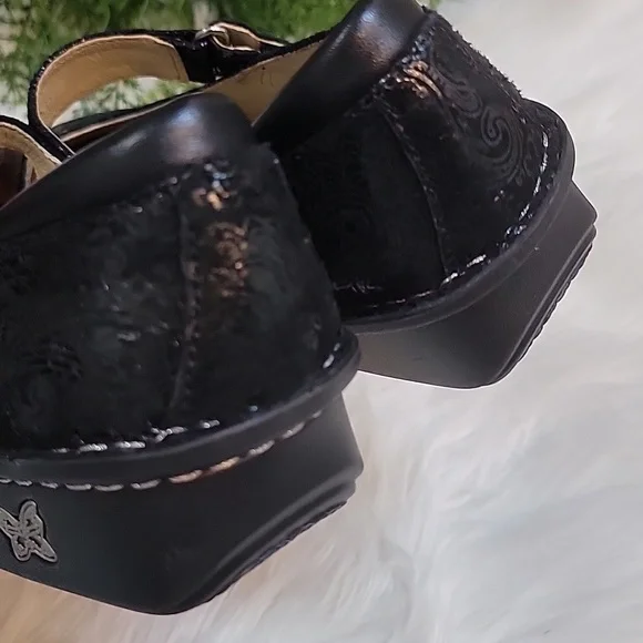 Alegria Jill Black Paisley Print  Mary Jane - Picture 8 of 13